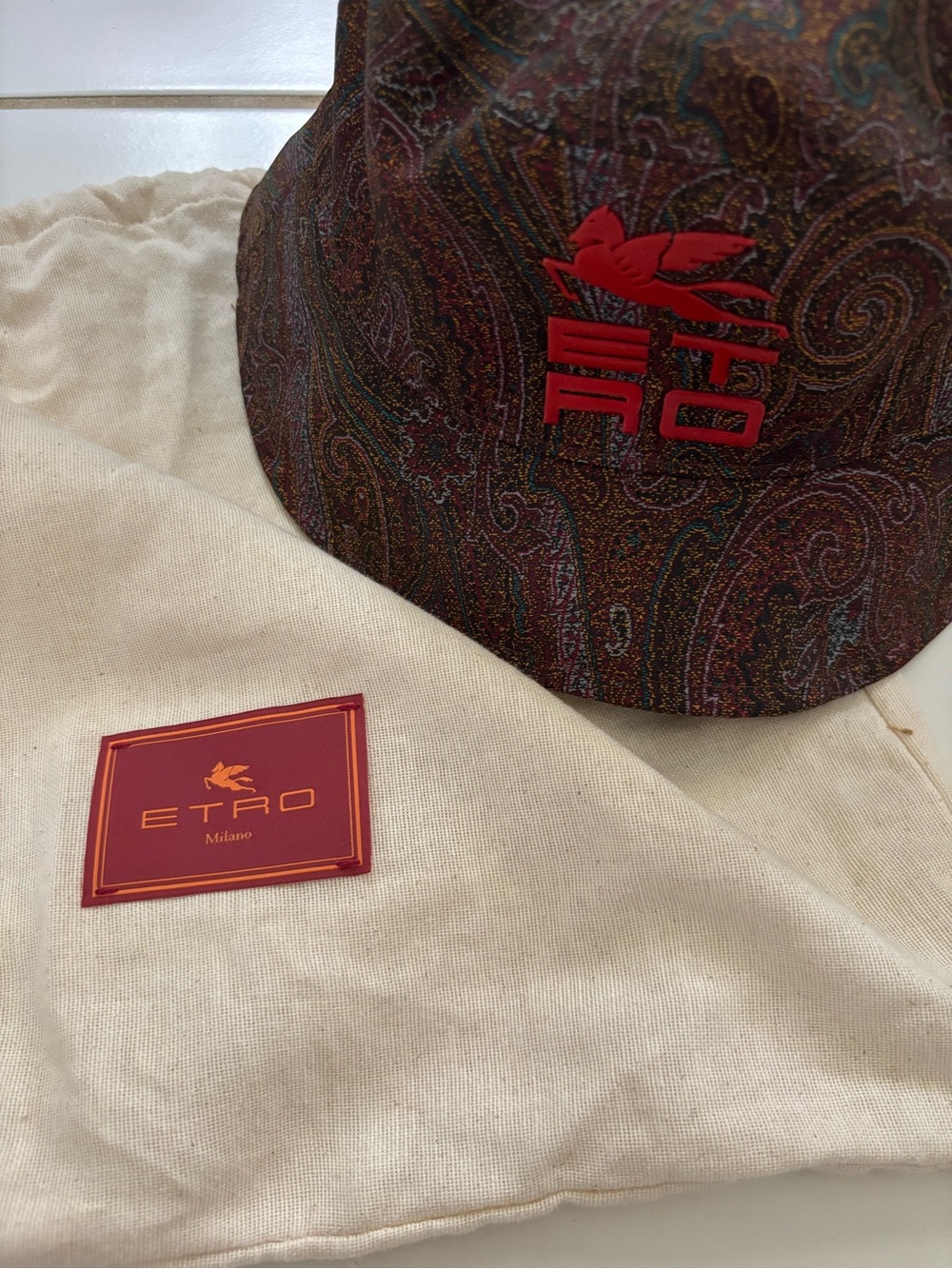 Etro Paisley Print Bucket Hat Size 57 Like New